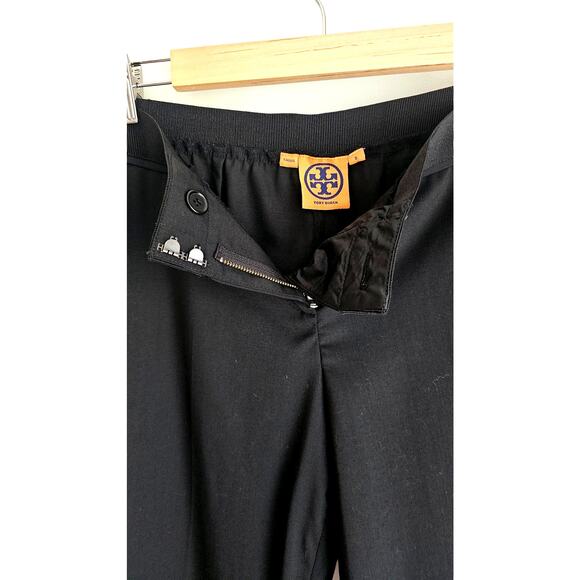 Tory Burch Wool Black Pants Trousers, Side Panel, Stretch Waist, Sz 8, NWOT - Picture 5 of 10